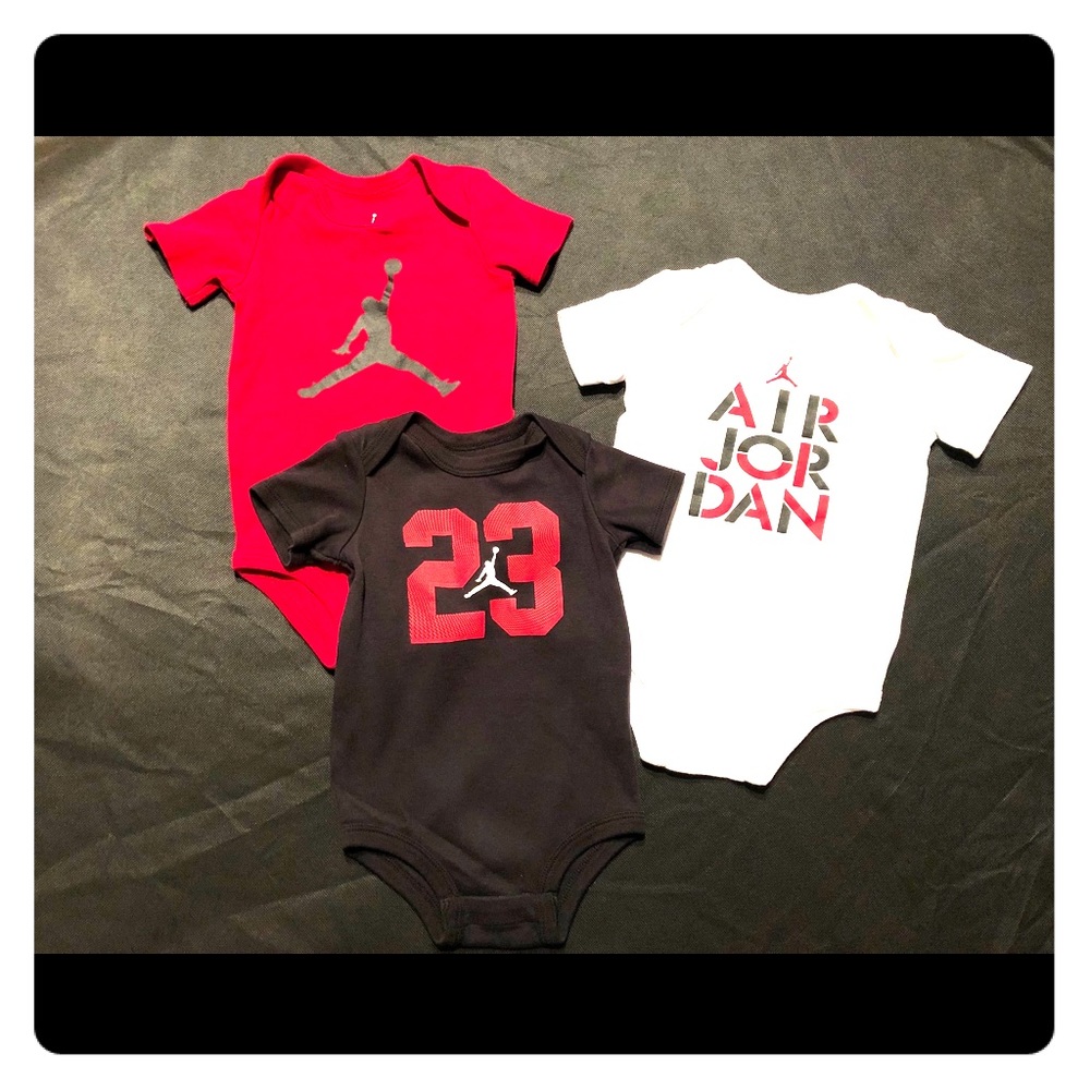 Set of 3 air Jordan onesies